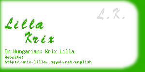 lilla krix business card